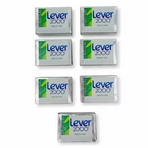 Vintage Lever 2000 Original Bar Soap 4.5 oz Lot of 7 Old Formula Sealed NOS